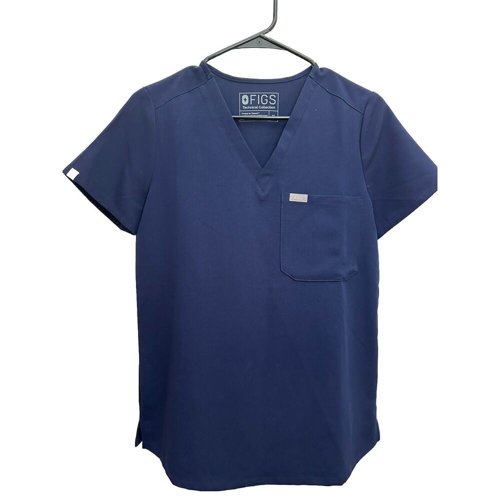 FIGS Women’s CEIL BLUE Scrub Top Technical Collection XS